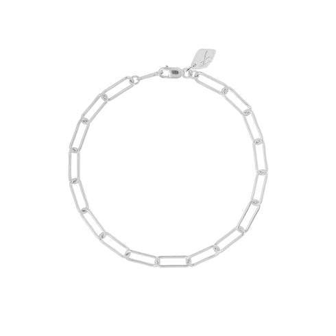 SQUARE CHAIN ARMBAND ZILVER
